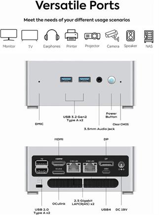 GMKtec Minisforum NAB9 Plus i9 12900HK 32GB 1TB Win11 Pro Mini PC