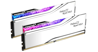 GSKILL 32GB (2X 16GB) DDR5 6000MHZ CL26 DUAL KIT PC RAM TRIDENT Z5 ROYAL NEO SILVER F5-6000J2636H16GX2-TR5NS