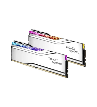 GSKILL 64GB (2X 32GB) DDR5 6000MHZ CL26 RGB DUAL KIT PC RAM / TRIDENT Z5 ROYAL Royal NEO SILVER F5-6000J2636H32GX2-TR5NS