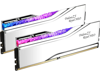GSKILL 64GB (2X 32GB) DDR5 6000MHZ CL26 RGB DUAL KIT PC RAM / TRIDENT Z5 ROYAL Royal NEO SILVER F5-6000J2636H32GX2-TR5NS