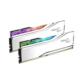 GSKILL 64GB (2X 32GB) DDR5 6000MHZ CL28 RGB DUAL KIT PC RAM TRIDENT Z5 ROYAL SILVER F5-6000J2836G32GX2-TR5S