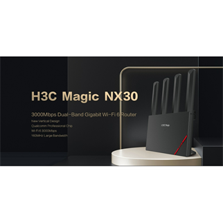 H3C Magic NX30, Dual Band, WiFi 6, 3000Mbps, 4Port GigaBit, 4ad Anten, Masaüstü, Router, Access Point