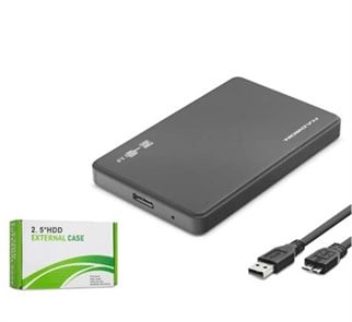 HADRON HDX1752S 2.5 İnç SATA HDD-SSD Harici Disk Kutusu USB 3.0 Micro-B - Siyah