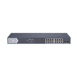 HIKVISION 16port PoE 150w 2-SFP Gigabit Yönetilemez Switch DS-3E0518P-E/M