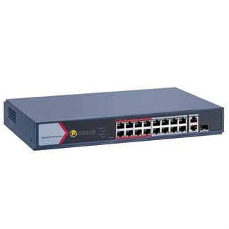 HIKVISION 16port PoE 230w 1-SFP 1-Uplink Gigabit Yönetilebilir Switch DS-3E1518P-EI
