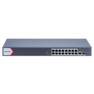 HIKVISION 16port PoE 230w 1-SFP 1-Uplink Gigabit Yönetilebilir Switch DS-3E1518P-EI