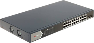 HIKVISION 24port PoE 225W 2-SFP Gigabit Yönetilemez Switch DS-3E0526P-E/M