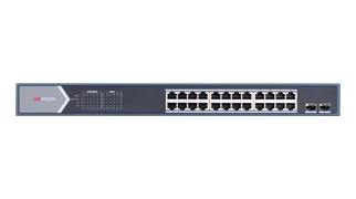 HIKVISION 24port PoE 250w 2-SFP Gigabit Yönetilemez Switch DS-3E0526P-E/M