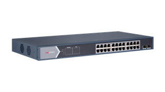 HIKVISION 24port PoE 250w 2-SFP Gigabit Yönetilemez Switch DS-3E0526P-E/M