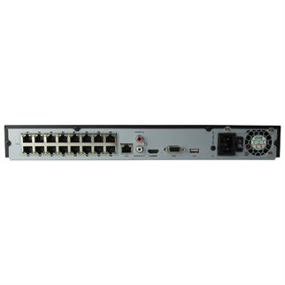 HIKVISION DS-7616NI-Q2/16P, 16Kanal PoE, 8Mpix, H265+, 2 HDD Desteği, 2160P Kayıt, 160Mbps Bant Genişliği, Metal Kasa, NVR