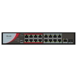HILOOK 16port PoE 130w 1-SFP 10/100 Yönetilemez Switch / NS-0318P-130(B)