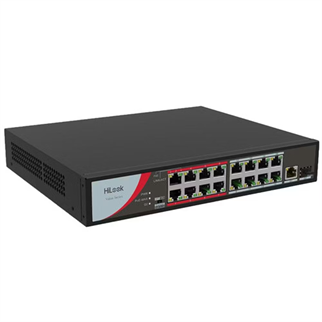 HILOOK 16port PoE 130w 1-SFP 10/100 Yönetilemez Switch / NS-0318P-130(B)