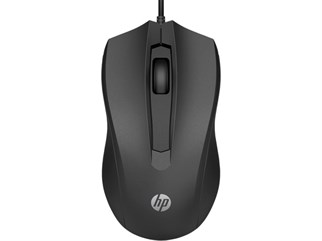HP 100 6VY96AA Siyah Optik Kablolu Mouse 1.600 DPI Hassas Optik Sensörü