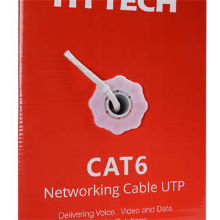 HYTECH HY-CAT600, 25AWG, UTP, CAT6 Kablo, 305m, Gri