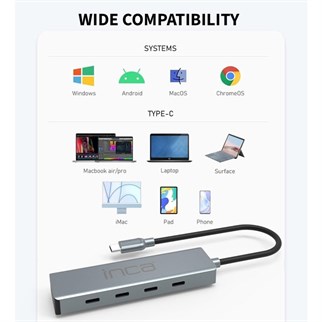 INCA ITPT-4T 4port TYPEC Çoklayıcı Hub