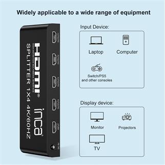 Inca IHSK-460 Hdmı Splitter 1 İn 4Out 4K@60Hz Switch
