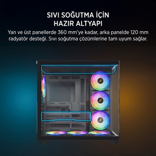 JAMES DONKEY STARK S801 7X ARGB 650W GAMING CASE BLACK