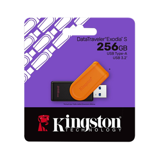KINGSTON DTXS/256GB USB 3.2 DataTraveler Exodia S Gen 1 Flash Bellek (Siyah-Turuncu)