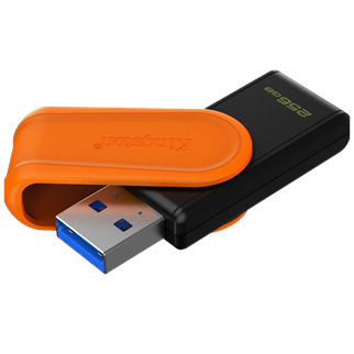 KINGSTON DTXS/256GB USB 3.2 DataTraveler Exodia S Gen 1 Flash Bellek (Siyah-Turuncu)
