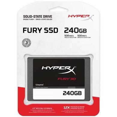 KINGSTON HYPERX SSD 240GB 2.5 FURY 3D KC-S44240-6F-500MB/s 500MB/s Sata III