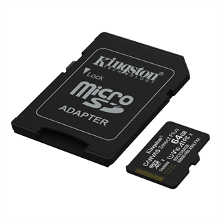 KINGSTON SDCS3/64GB, Canvas Select Plus Gen3 A1, 100Mb/s, MicroSD Kart Bellek (SD Adaptörlü)