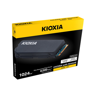 KIOXIA EXCERIA HEATSINK G4, LSC11K1T02G8, 1TB, 6200/4900, Gen4, NVME PCIe M.2 2280, SSD,(Soğutuculu)