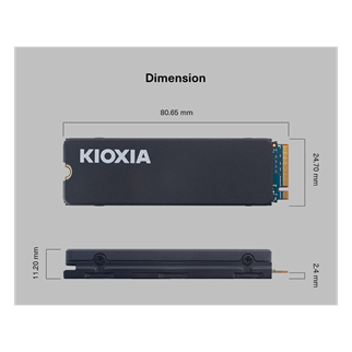 KIOXIA EXCERIA HEATSINK G4, LSC11K4T09G8, 4TB, 6200/4900, Gen4, NVME PCIe M.2 2280, SSD,(Soğutuculu)