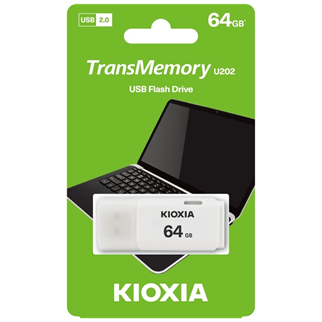 KIOXIA U202W 64GB USB 2.0 TransMemory Flash Disk (Beyaz)