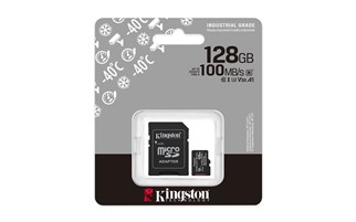 Kingston SDCIT2-128GB 128GB microSDXC Industrial C10 A1 pSLC Card + SD Adapter Hafıza Kartı