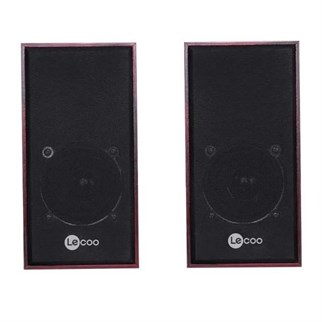 LECOO DS105 1+1 Siyah 5w RMS Hoparlör Ahşap