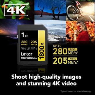 LEXAR 1TB  PROFESSIONAL 1800X LSD1800001T-BNNNU SDHC HAFIZA KARTI