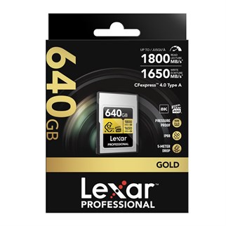 LEXAR 640GB Professional CFexpress Type A Card Gold Series Bellek Kartı