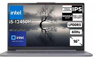 Lenovoo IdeaPad Slim 3 83ES0033TR i5-12450H 8GB5 512 GB SSD 16