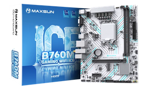 MAXUN B760M GAMING WIFI ICE DDR4 HDMI PCIE 4.0 1700p mATX BEYAZ