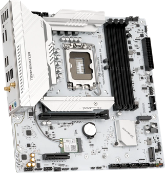 MAXUN TERMINATOR B760M-D4-ICE DDR4 HDMI-DP PCIE 5.0 1700p mATX BEYAZ