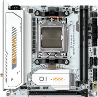 MAXUN eSport B650ITX WIFI ICE DDR5 HDMI-DP PCIE 4.0 AM5 mITX