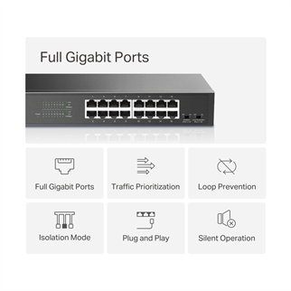 MERCUSYS 16poırt Gigabit Yönetilemez Switch MS116GS