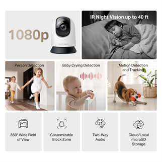 MERCUSYS 2mp 4mm Kablosuz Wıfı Pan-Tilt IP Kamera MC200