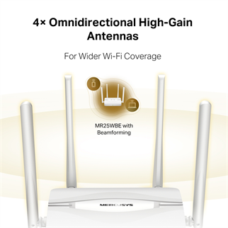 MERCUSYS MR25WBE Wıfı7 BE3600 Dual Band Router