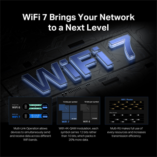 MERCUSYS MR37BE WIFI7 BE6500 Çift Bant Router
