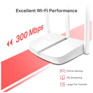 MERCUSYS MW306R 4 Port, 300Mbps, 2,4Ghz WiFi, Masaüstü, Megabit, Multi-Mode, Router