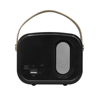MIKADO MD-24BT, Echoes, Siyah, 3W, Taşınabilir, USB/TF Kart/Bluetooth, 800mAh, Klasik Retro Müzik Kutusu
