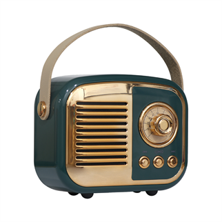 MIKADO MD-24BT, Echoes, Yeşil, 3W, Taşınabilir, USB/TF Kart/Bluetooth, 800mAh, Klasik Retro Müzik Kutusu