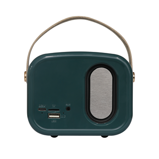 MIKADO MD-24BT, Echoes, Yeşil, 3W, Taşınabilir, USB/TF Kart/Bluetooth, 800mAh, Klasik Retro Müzik Kutusu