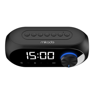 MIKADO MD-W7, Siyah, 5W, FM Radyo, USB, AUX, Bluetooth, Kablosuz, Taşınabilir, 1200mAh Batarya, Alarmlı Saat, Derece ve Speaker