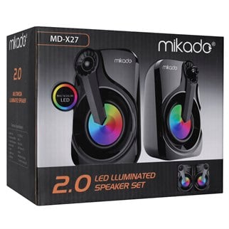 MIKADO MD-X27 1+1 3W USB 2.0 SİYAH RGB HOPARLÖR
