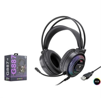MOFAN G887 USB RGB 7.1 Surround Over-Ear Mikrofonlu Gaming Kulaklık Siyah
