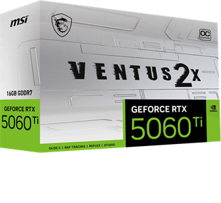 MSI 16GB RTX5060TI 16G VENTUS 2X OC WHITE PLUS GDDR7 128bit HDMI-DP PCIE 5.0