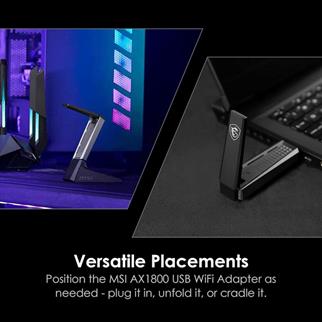 MSI AX1800 WIFI-6 DUAL BAND USB KABLOSUZ AĞ ADAPTÖRÜ