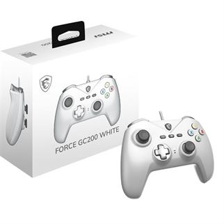 MSI GG FORCE GC200 Whıte Beyaz Oyun Kolu Kablolu Pc/Androıd 8+ Desteğı Çıft Tıtresım Motoru 2M